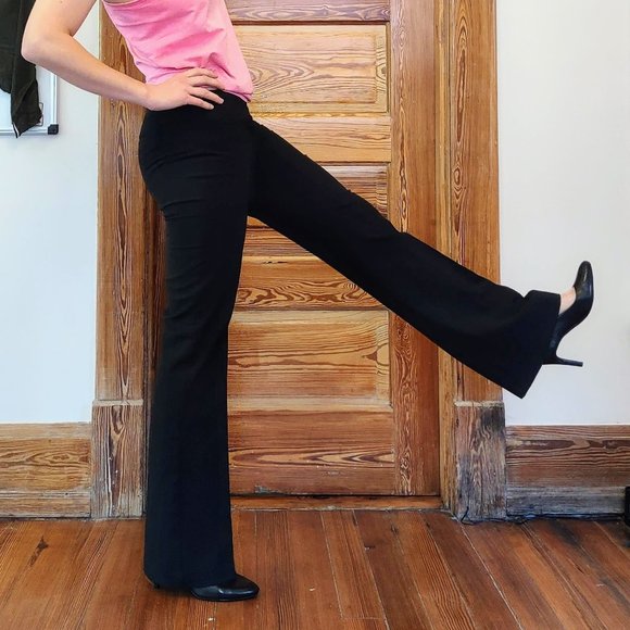 Black Pinstripe Bootcut Dress Pants | Metaphor - Picture 1 of 4